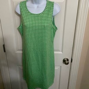 NWT green PLAID DRESS SIZE Large Cool Junior Tank Dress Summer Vacation…